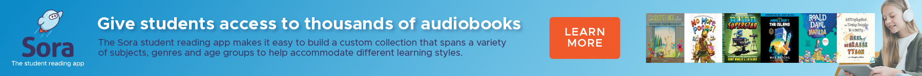 Sora Audiobooks web banner